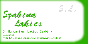 szabina lakics business card